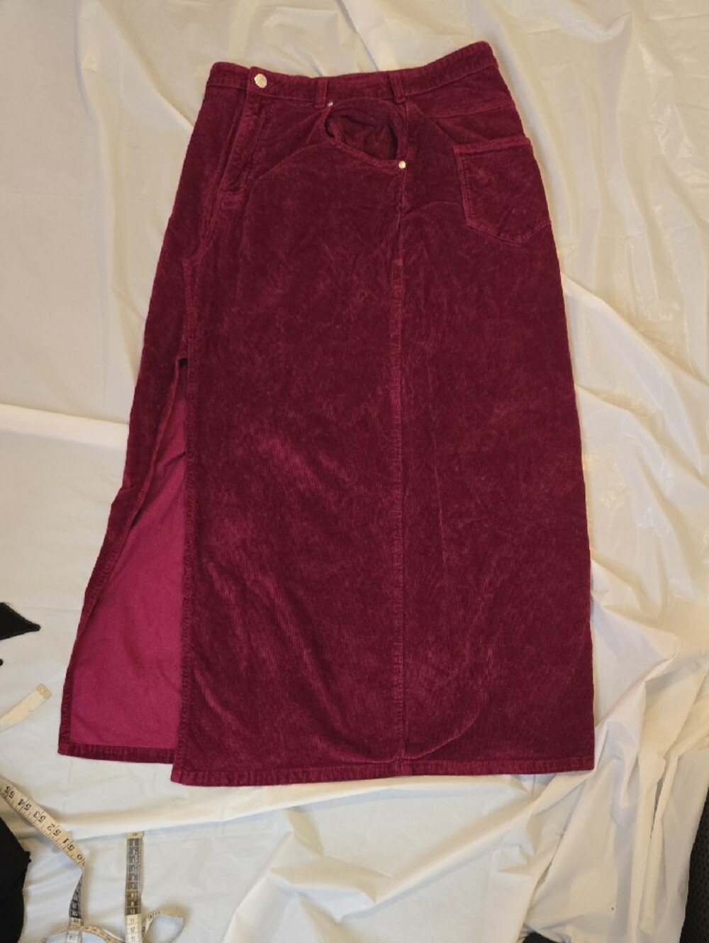 Pilcro The Madi Corduroy Skirt with Front Slit Size 12 - Picture 9 of 9